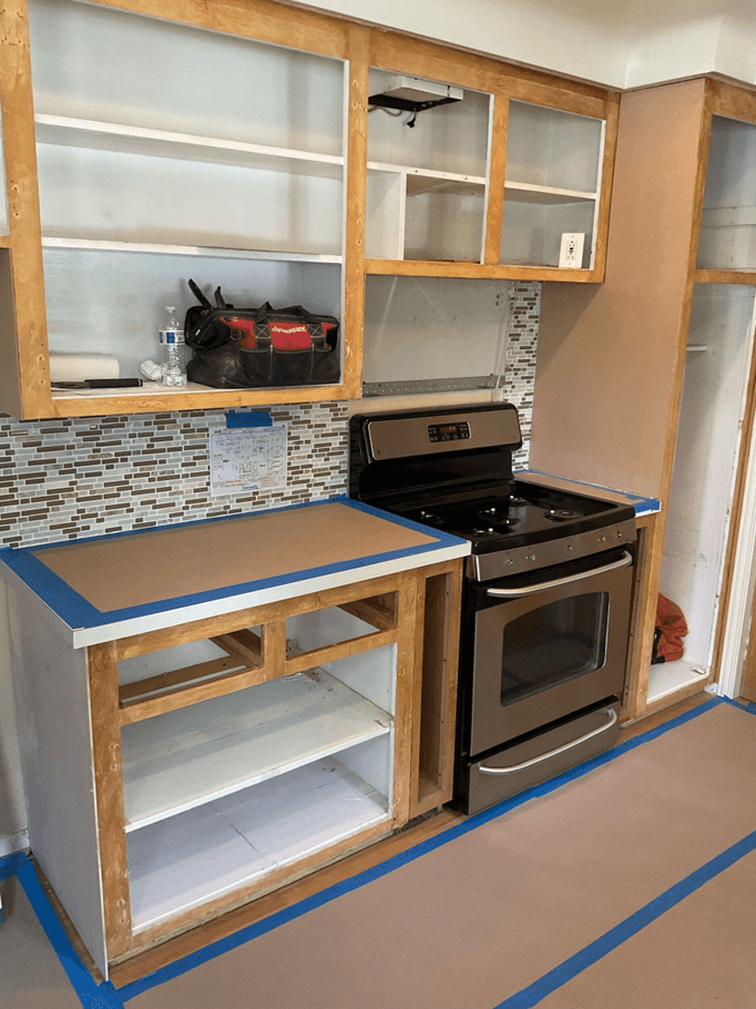Cabinet Refacing Process Step 1
